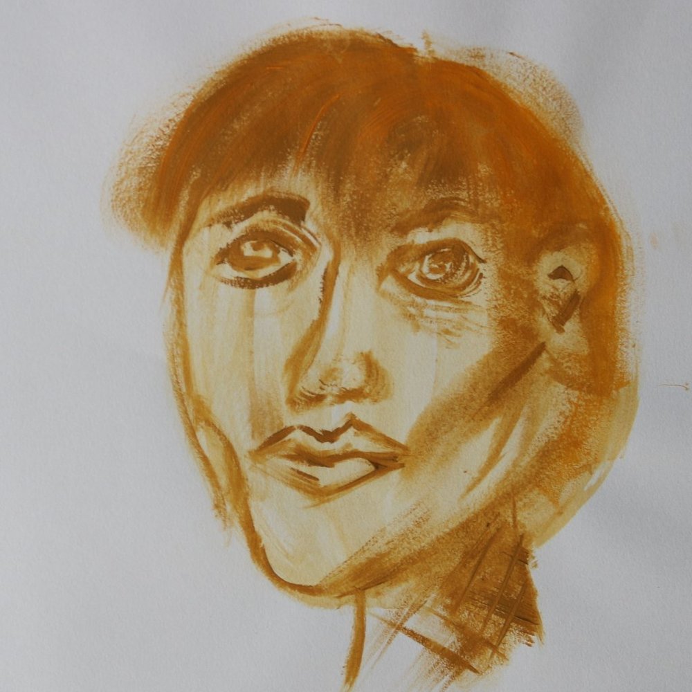 A38H ACRYLIC PORTRAIT PAINTING